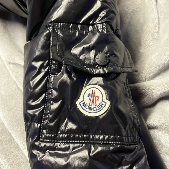 Moncler Shiny Black Puffer Jacket - Picture 2 of 8